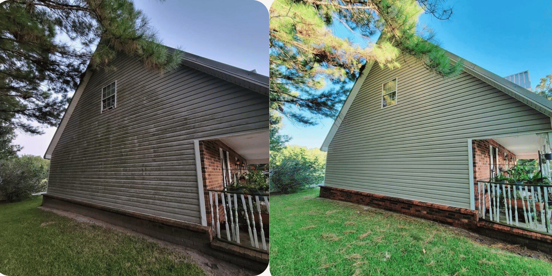 Image of Before and After Siding Softwash in Misouri City Tx